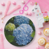 フローラ青あじさい写真 ペーパープレート (パーティー)