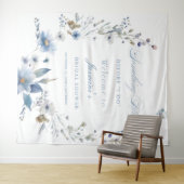 フローラ青い何かブライダルシャワー タペストリー (インサイチュ(横))