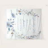 フローラ青い何かブライダルシャワー タペストリー (正面(横))