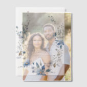 フローラ青い何かブライダルシャワー ベラム紙招待状 (オフセット (カップル))