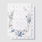 フローラ青い何かブライダルシャワー ベラム紙招待状 (オフセット (招待状))