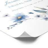 フローラ青い何かブライダルシャワー ポスター (角)