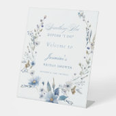 フローラ青い何かブライダルシャワー 台座サイン (正面)