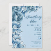 フローラ青い何かブライダルシャワー 招待状 (正面)