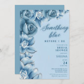 フローラ青い何かブライダルシャワー 招待状 (正面/裏面)