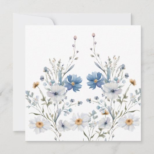 フローラ青い何かブライダルシャワー 招待状 (裏面)