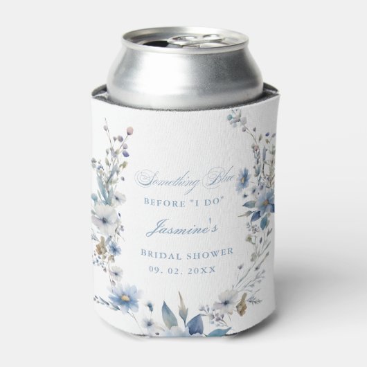 フローラ青い何かブライダルシャワー 缶クーラー (缶正面)
