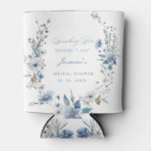 フローラ青い何かブライダルシャワー 缶クーラー (正面)