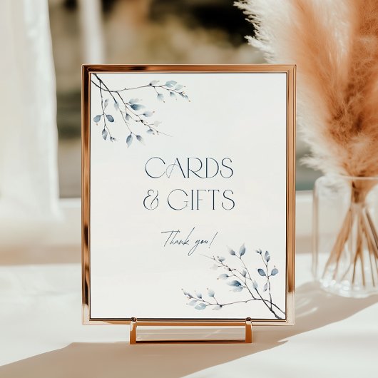 フローラ青い植物用カードとギフトポスター ポスター