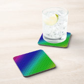 フローラ青い緑の虹のグラデーション斜めブレンド コースター (右側)
