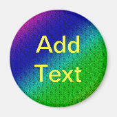 フローラ青い緑の虹のグラデーション斜めブレンド マグネット (正面)