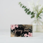 フローラ青かわいらし銅インキ移動式スプレータン 名刺 (スタンド正面)