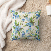フローラ青と緑 クッション (ブランケット)