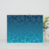 フローラ青色多肉性プリント模様メタリック (スタンド正面)