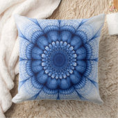 フローラ青 クッション (ブランケット)