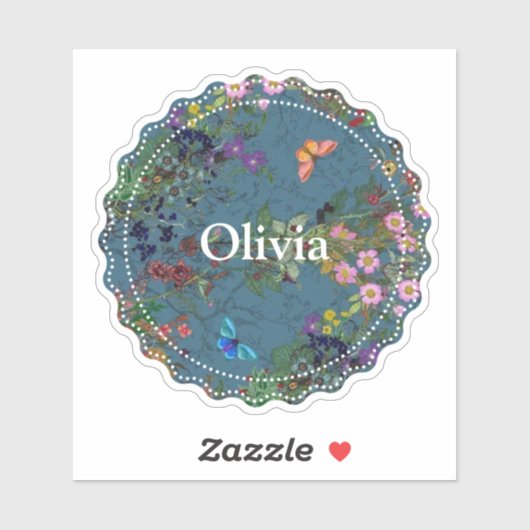 フローラ青 シール (シート)