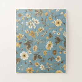 フローラ青 ジグソーパズル