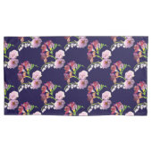 フローラ青 枕カバー (正面左)