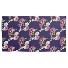 フローラ青 枕カバー