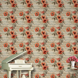 フローラ音紋赤い皮とスティック 壁紙