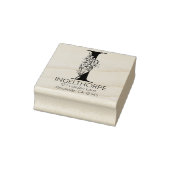 フローラ頭文字 – I -差出人住所モノグラム ラバースタンプ (スタンプ)