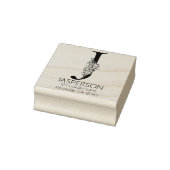 フローラ頭文字 – J -差出人住所モノグラム ラバースタンプ (スタンプ)