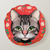 フローラ頭部付き猫 ラウンドクッション (裏面)