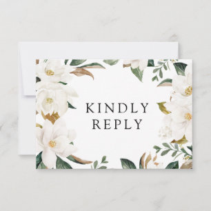 フローラ食事選択RSVPカード 出欠カード