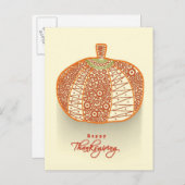 フローラ飾の光沢のあるカボチャ ポストカード (正面/裏面)