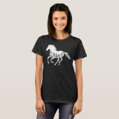 フローラ馬の動物の乗馬の馬乗り馬術 Tシャツ (正面フル)