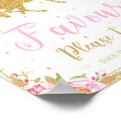 フローラ馬の誕生日パーティーは装飾を好むサイン ポスター (角)