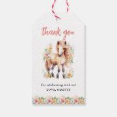 フローラ馬の赤ちゃんシャワーありがとう ギフトタグ (裏面)