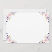 フローラ馬赤ちゃんシャワーパーティー 招待状 (裏面)