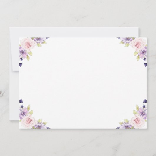 フローラ馬赤ちゃんシャワーパーティー 招待状 (裏面)