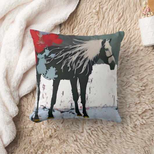 フローラ馬 クッション (ブランケット)