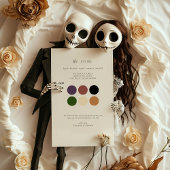 フローラ骨格 |ハロウィン結婚のゲスト詳細 エンクロージャーカード