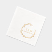 フローラ高級リースウィズモノグラム結婚ズ 箔ナプキン (左)