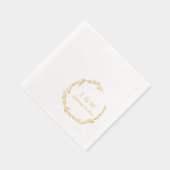 フローラ高級リースウィズモノグラム結婚ズ 箔ナプキン (右)