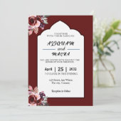 フローラ高級結婚式招待状カード 招待状 (スタンド正面)