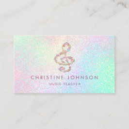 フローラ高音クレフ、 音符記号音楽先生 名刺
