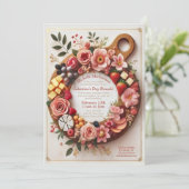 フローラ魅力的シャルキュテリーガレンティンの日パーティー 招待状 (スタンド正面)