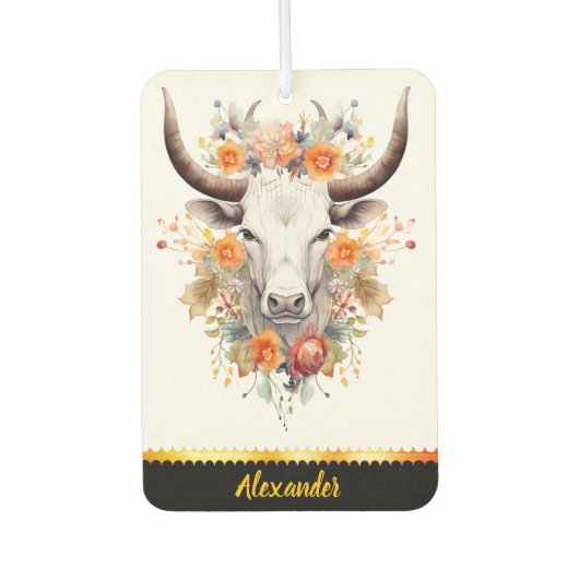 フローラ魅力的牛のような形をした空気清浄剤 カーエアーフレッシュナー (正面)