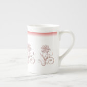 フローラ魅力的骨中国マグカップ ボーンチャイナマグカップ (右)