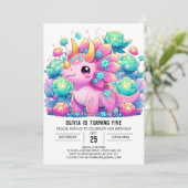 フローラ魅惑の恐竜デジタル誕生日 招待状 (スタンド正面)