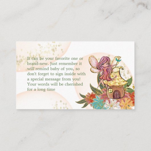 フローラ魔法の妖精ウッドランドブックリクエストゲーム 名刺 (裏面)