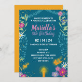 フローラ魔法誕生日招待状 招待状 (正面/裏面)