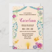 フローラ魔法誕生日招待 招待状 (正面)