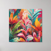 フローラ鮮やかアクリルのウォールアート – リッチカラフル, キャンバスプリント (正面)