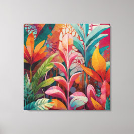 フローラ鮮やかアクリルのウォールアート – リッチカラフル, キャンバスプリント