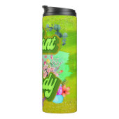 フローラ鮮やかアートワーク「プラントレディ」文字 タンブラー (回転右)